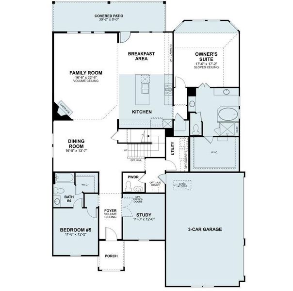 2D floor plan layout of this home in Lone Star Landing, Montgomery, TX (Image 4). 2D floor plan layout of this home in Lone Star Landing, Montgomery, TX (Image 4).