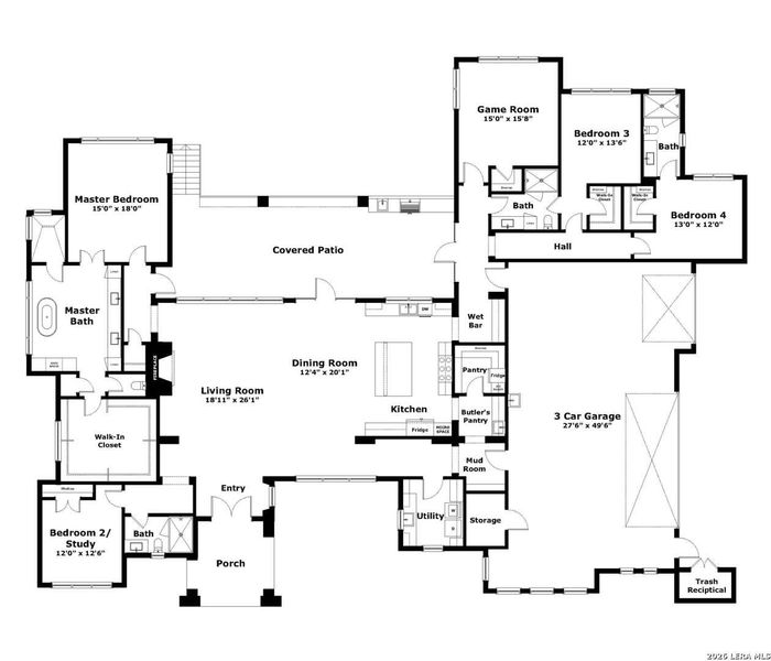 2D floor plan layout of this home in , Boerne, TX (Image 3).