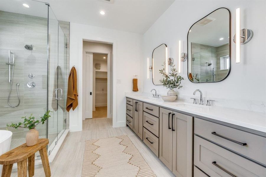 Furnished interior view inside a new home in , Dallas (Image 8).