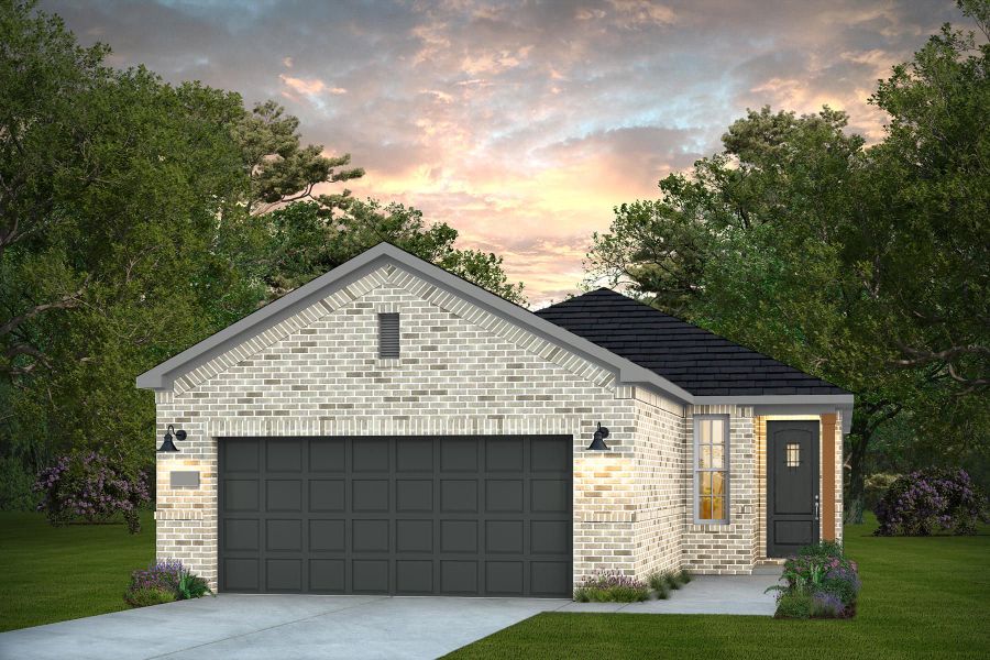 Representative exterior photo of a completed home built from the Compass by Del Webb in Del Webb Fulshear, Fulshear, TX (Image 22). Representative exterior photo of a completed home built from the Compass by Del Webb in Del Webb Fulshear, Fulshear, TX (Image 22).