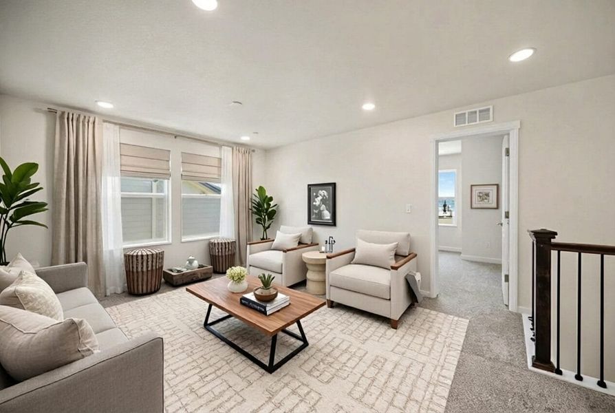 Furnished interior view inside a new home in Ridge at Lorson Ranch, Colorado Springs (Image 11).