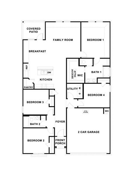 2D floor plan layout of this home in Trace, San Marcos, TX (Image 4).
