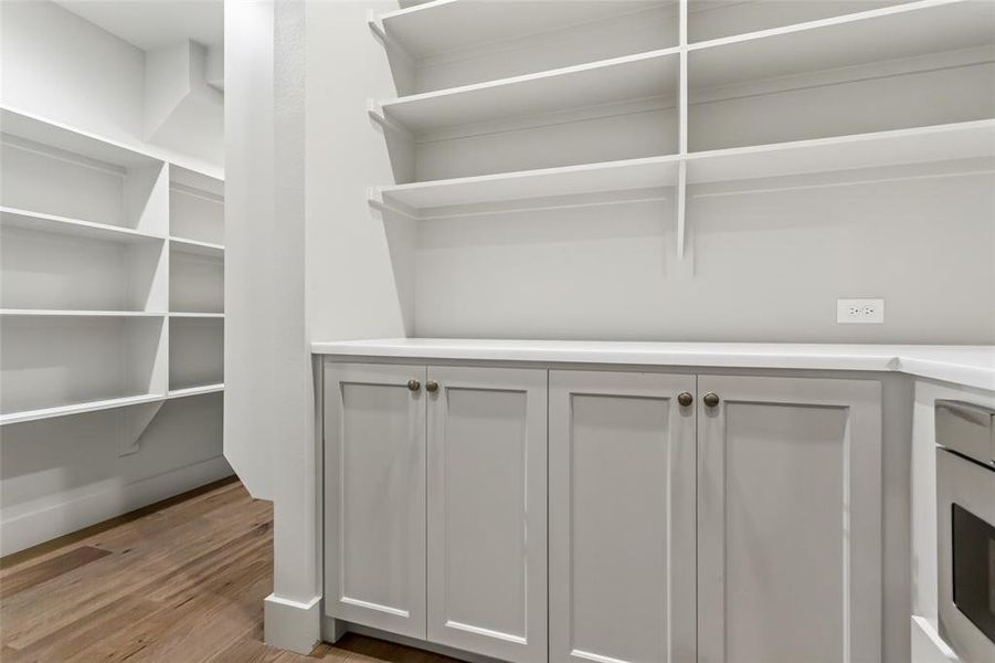 Oversized walk-in pantry