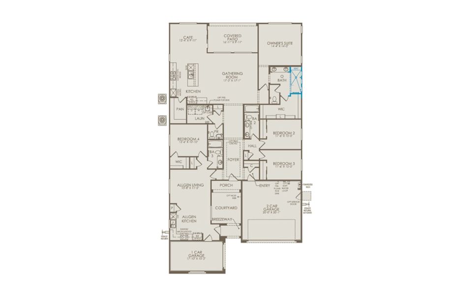 2D floor plan layout of this home in Artisan at Asante, Surprise, AZ (Image 4).