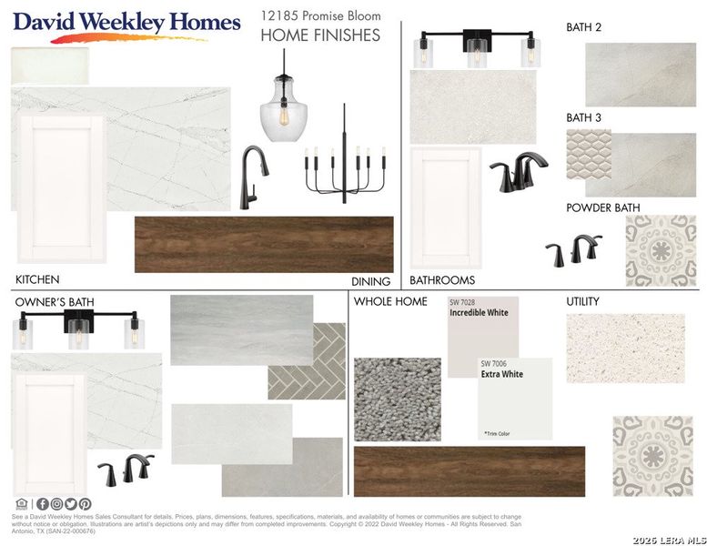 Sample of building materials used in homes in The Crossvine 45’, Schertz (Image 3).