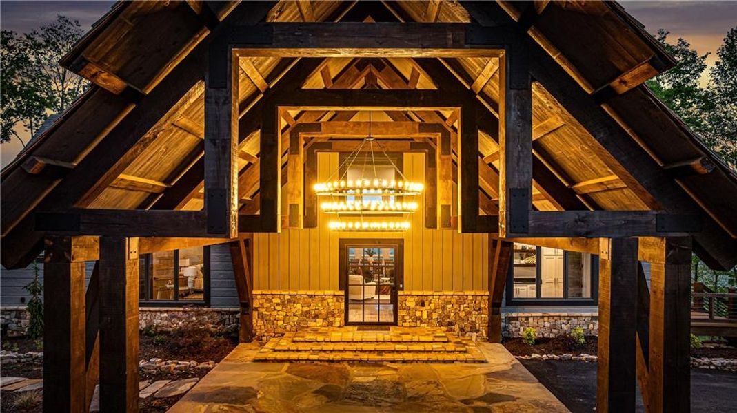 Exterior details and patio area of a home in , Mineral Bluff (Image 39).