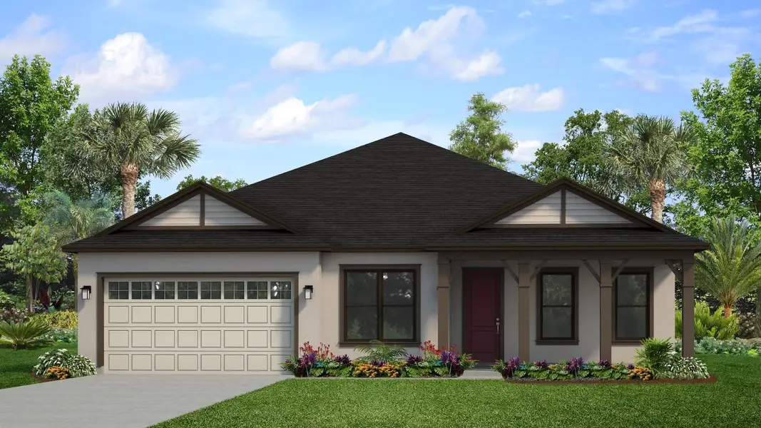Representative exterior photo of a completed home built from the Patagonia by Park Square Residential in The Sanctuary at Seaire, Parrish, FL (Image 12).