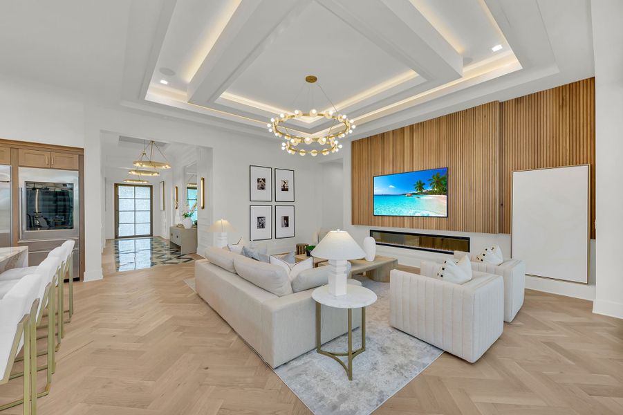 Representative furnished interior of a home built from the Sapphire by Lee Wetherington Homes in Wild Blue at Waterside, Lakewood Ranch (Image 12).