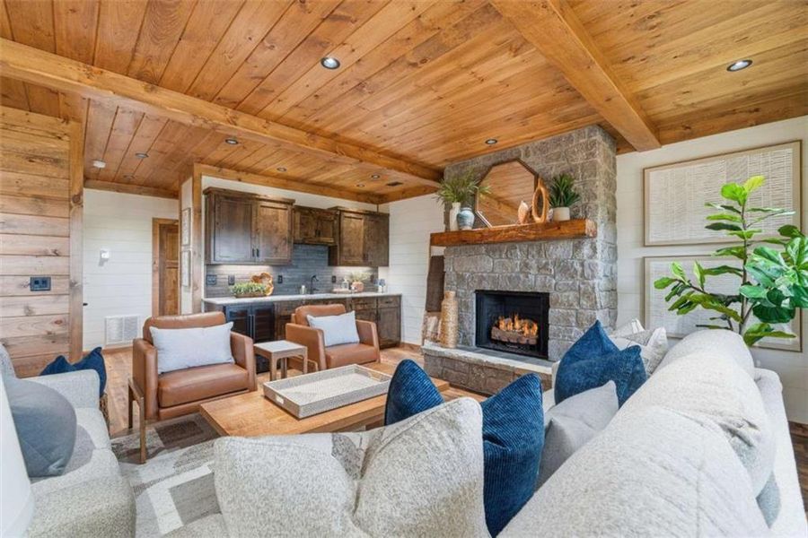 Furnished interior view inside a new home in , Blue Ridge (Image 38).