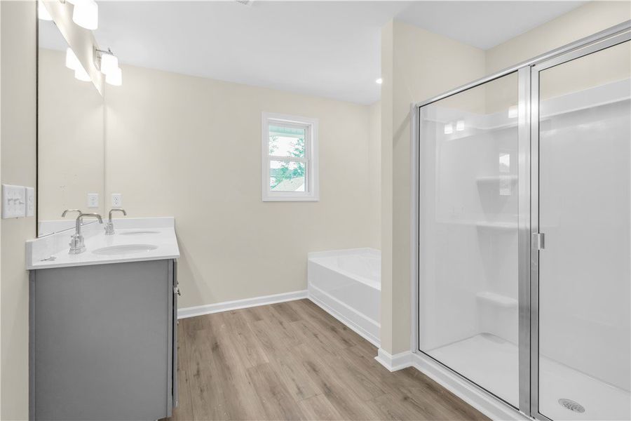 Furnished interior view inside a new home in Brownstone Park, Easley (Image 8).