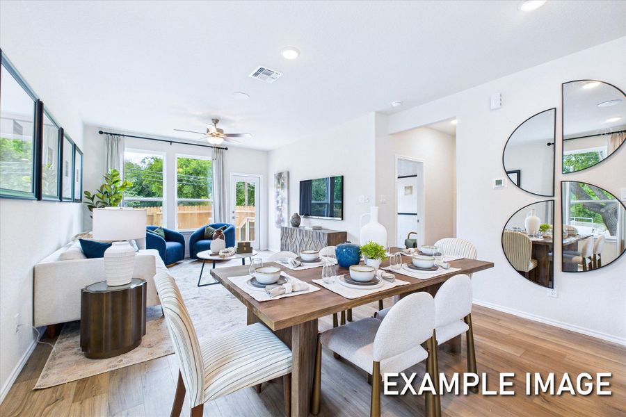 Representative furnished interior of a home built from the The Gillian C by Davidson Homes LLC in Buffalo Way Villas, Houston (Image 9).