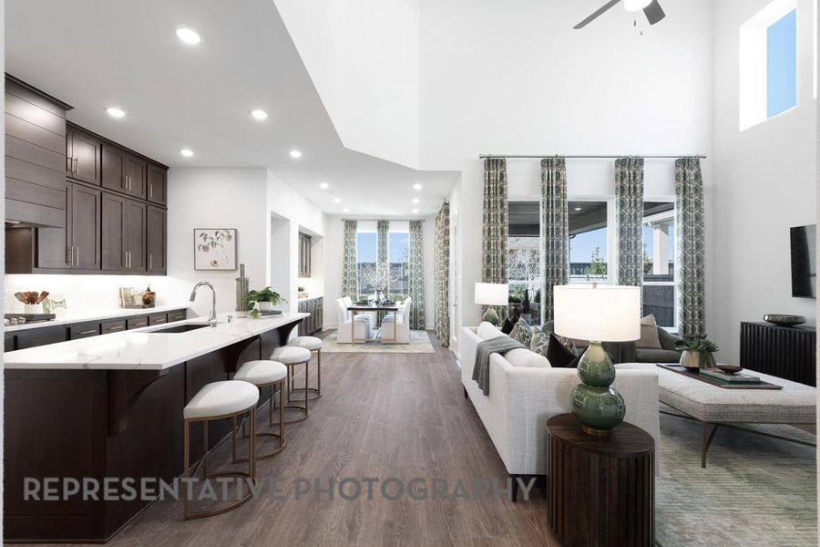 Furnished interior view inside a new home in Wolf Ranch, Georgetown (Image 16).