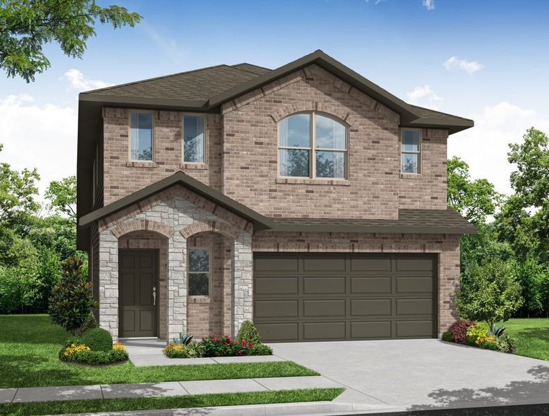 Representative exterior photo of a completed home built from the Sequoia by Impression Homes in Churchill, Anna, TX (Image 9). Representative exterior photo of a completed home built from the Sequoia by Impression Homes in Churchill, Anna, TX (Image 9).