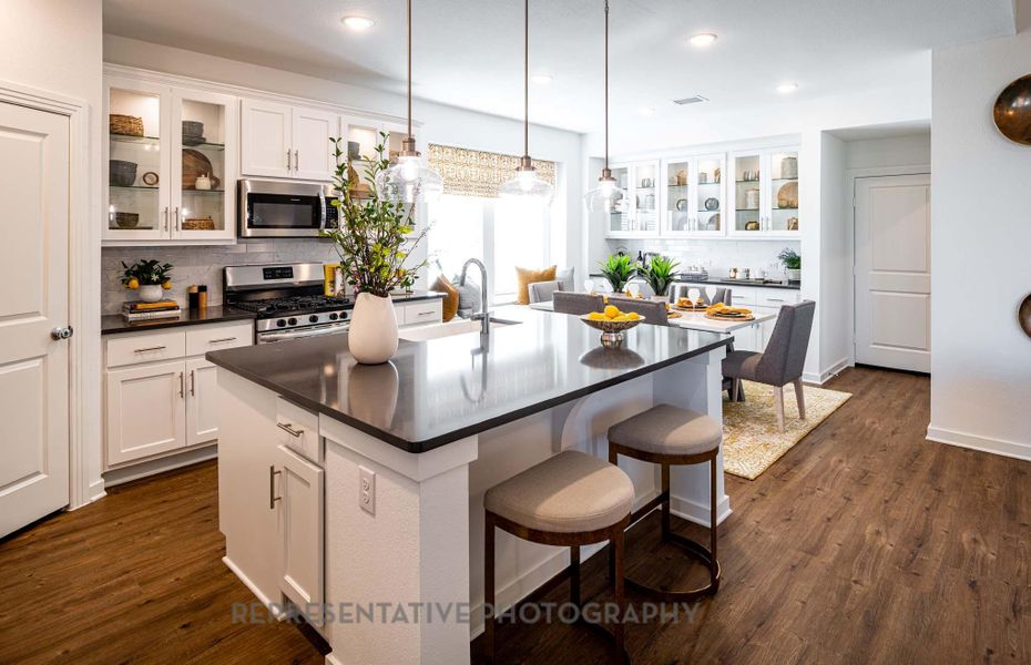 Furnished interior view inside a new home in Meridiana: 40ft. lots, Manvel (Image 3).