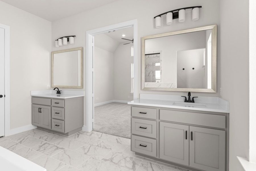 Furnished interior view inside a new home in Wildflower Ranch, Justin (Image 9).