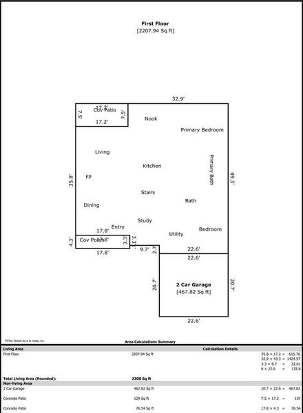 2D floor plan layout of this home in Abe's Landing, Granbury, TX (Image 3). 2D floor plan layout of this home in Abe's Landing, Granbury, TX (Image 3).