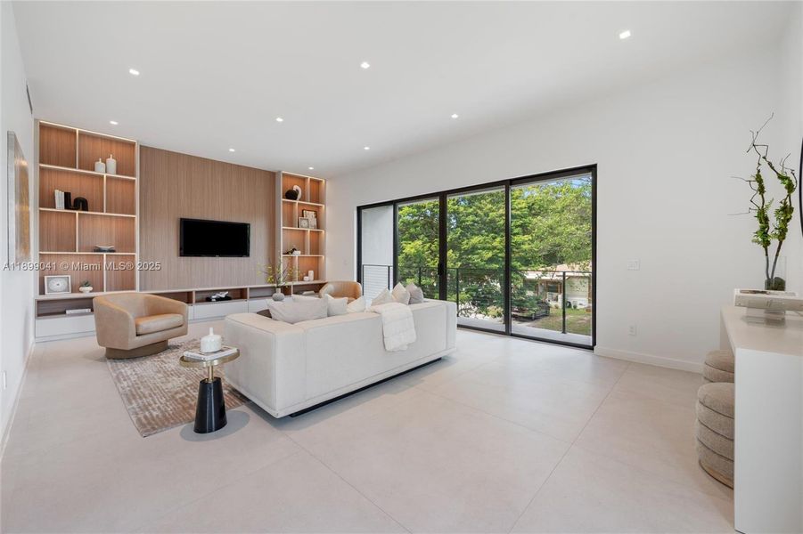 Furnished interior view inside a new home in , Miami (Image 7). Furnished interior view inside a new home in , Miami (Image 7).