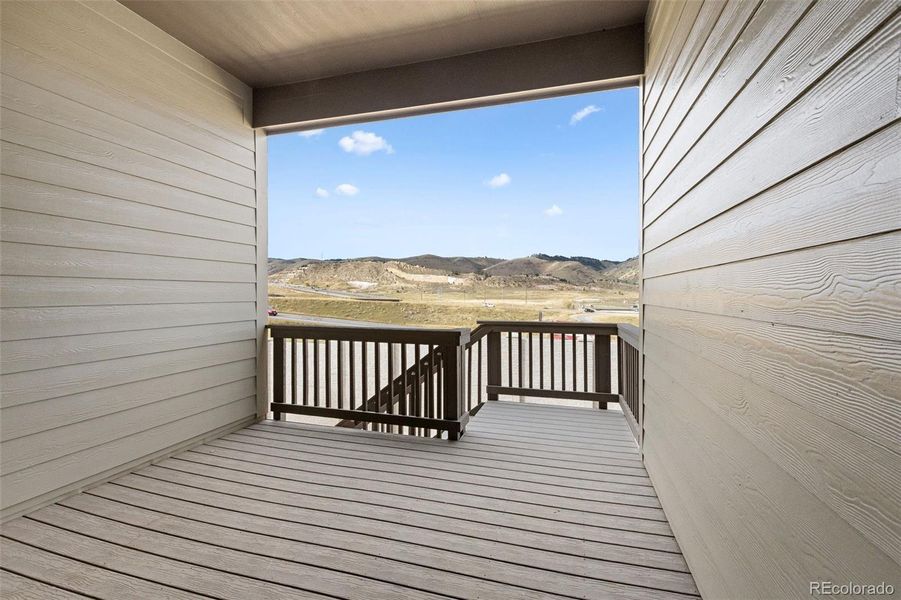 Exterior details and patio area of a home in The Manors Collection at Golden Overlook, Lakewood (Image 2).