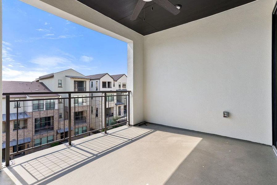 Exterior details and patio area of a home in The Grove, Austin (Image 25).