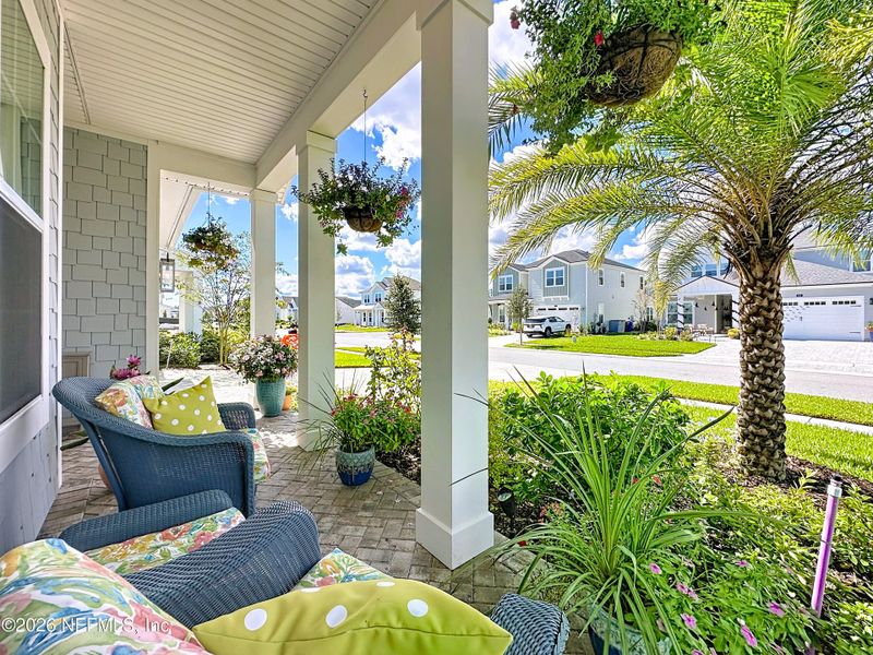 Exterior details and patio area of a home in Seabrook Village at Seabrook, Ponte Vedra (Image 4).