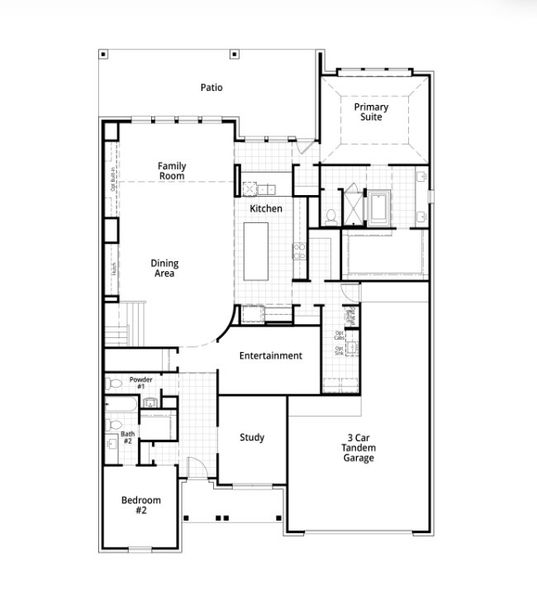 2D floor plan layout for the Stanley Plan by Highland Homes in Mont Blanc, Schertz, TX (Image 6). 2D floor plan layout for the Stanley Plan by Highland Homes in Mont Blanc, Schertz, TX (Image 6).
