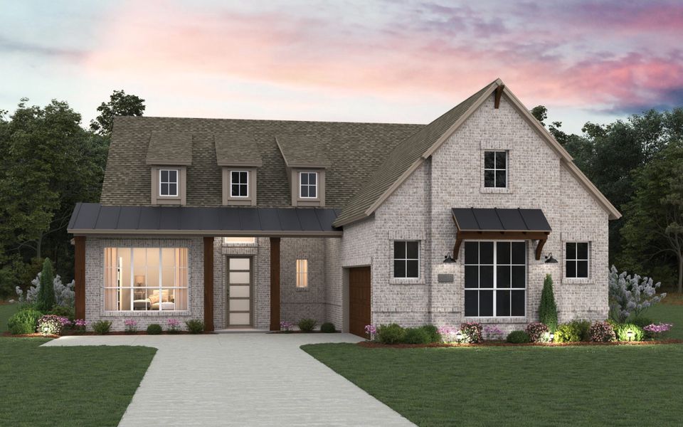 Representative exterior photo of a completed home built from the Alpine II – 65' by Chesmar Homes in The Grove Frisco, Frisco, TX (Image 6). Representative exterior photo of a completed home built from the Alpine II – 65' by Chesmar Homes in The Grove Frisco, Frisco, TX (Image 6).