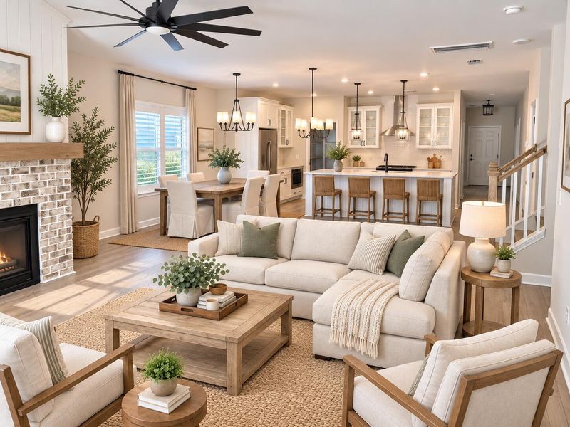 Furnished interior view inside a new home in , Summerville (Image 17). Furnished interior view inside a new home in , Summerville (Image 17).