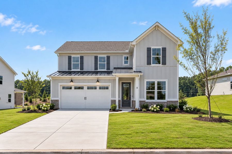 Representative exterior photo of a completed home built from the Wynfield by Pulte Homes in Everhour, Newnan, GA (Image 32).