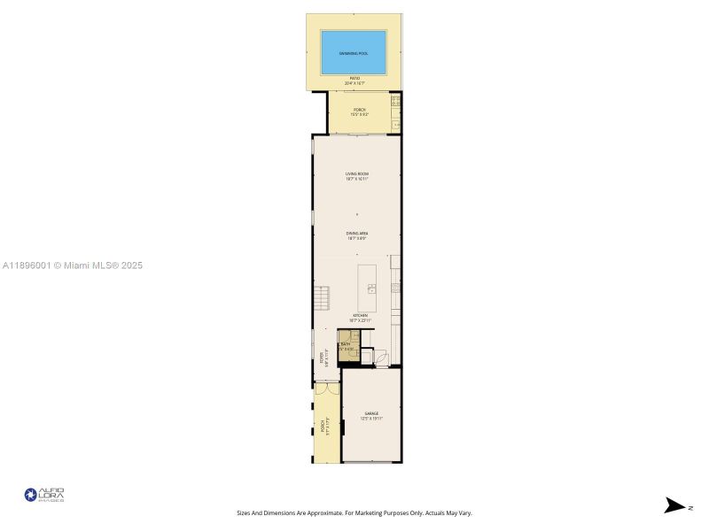 2D floor plan layout of this home in , Fort Lauderdale, FL (Image 4).