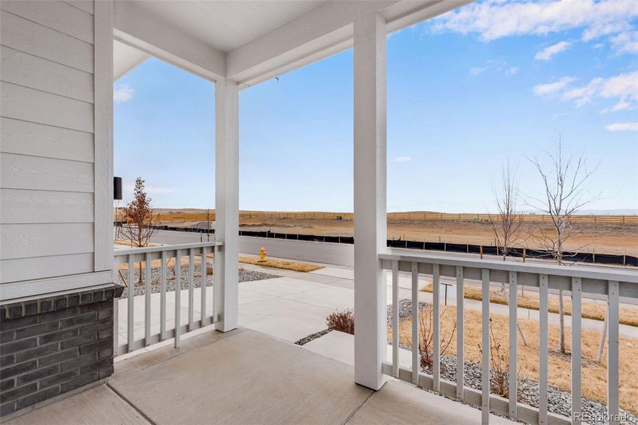 Exterior details and patio area of a home in Reunion, Commerce City (Image 4).