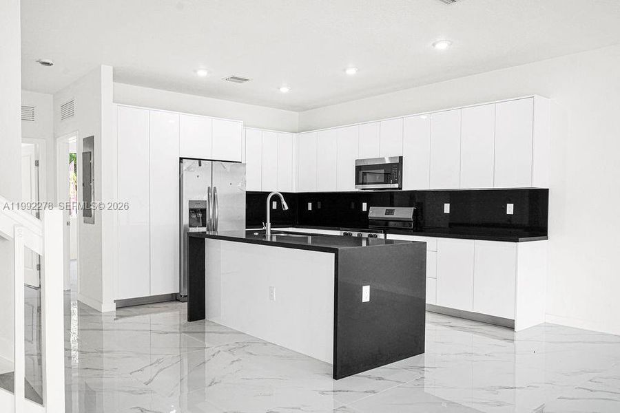 Furnished interior view inside a new home in , Miami (Image 38).