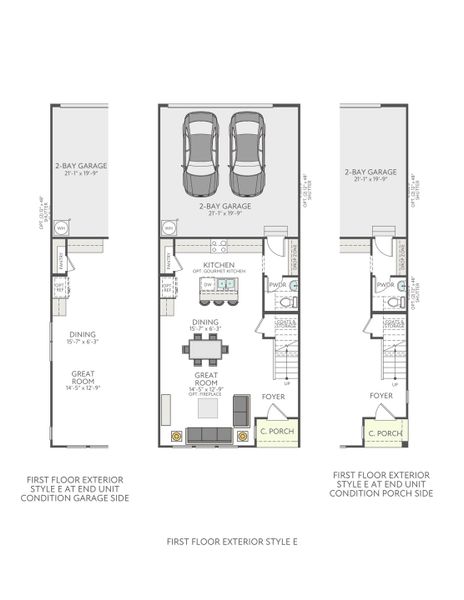 2D floor plan layout for the Anne by Tri Pointe Homes in Southbridge, Fort Mill, SC (Image 3).