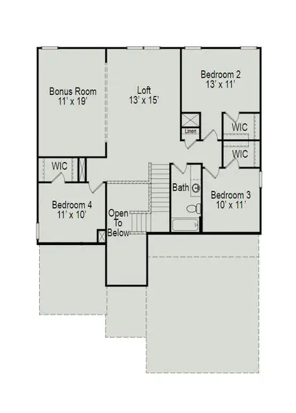 2D floor plan layout for the The Princeton II by Smith Douglas Homes in Oak Hills Montgomery North, Montgomery, TX (Image 4).