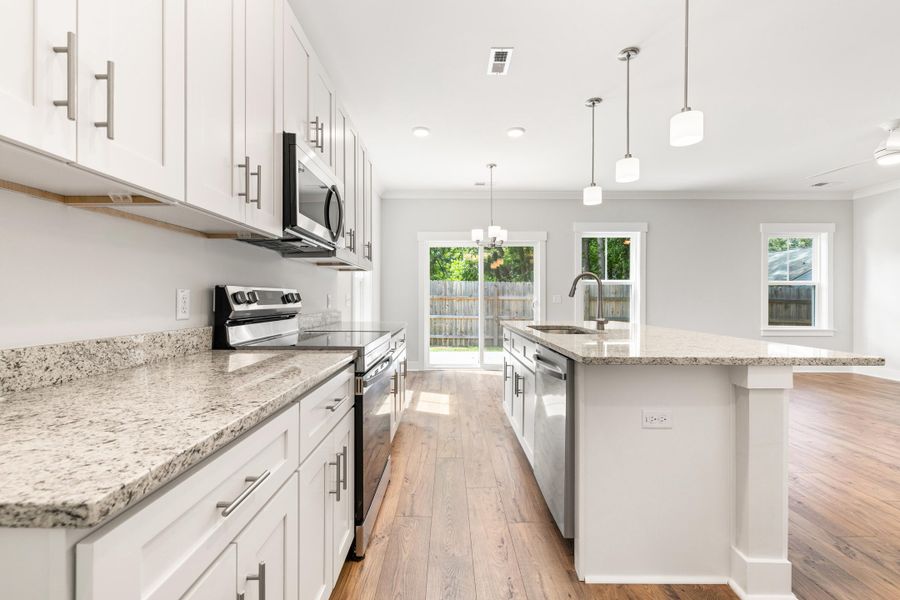 Furnished interior view inside a new home in , Charleston (Image 12).