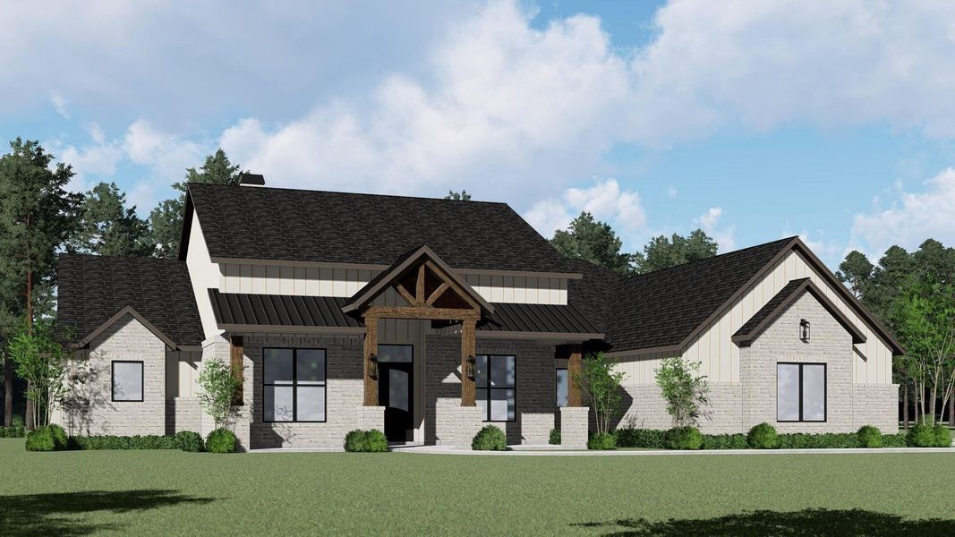 Front exterior of a new home in , Plantersville, TX, highlighting curb appeal (Image 4).