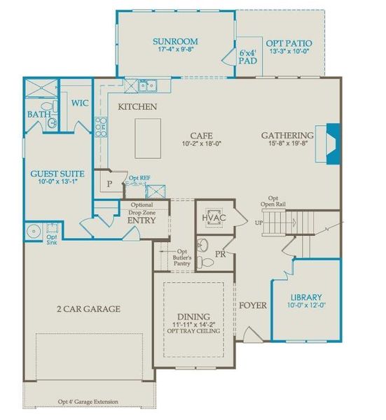 2D floor plan layout of this home in Oakwood, Cumming, GA (Image 3).