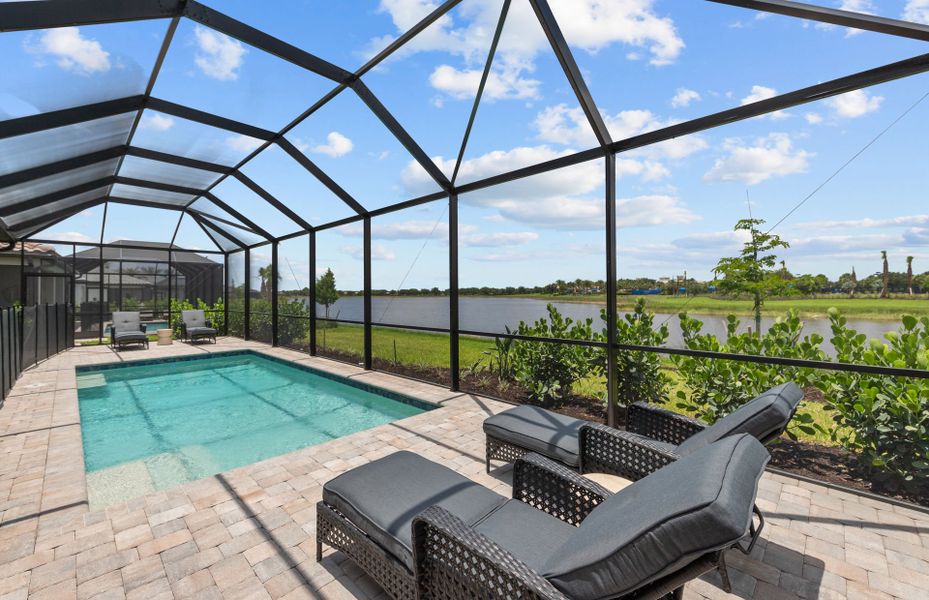 This new home provides the ideal outdoor living layout