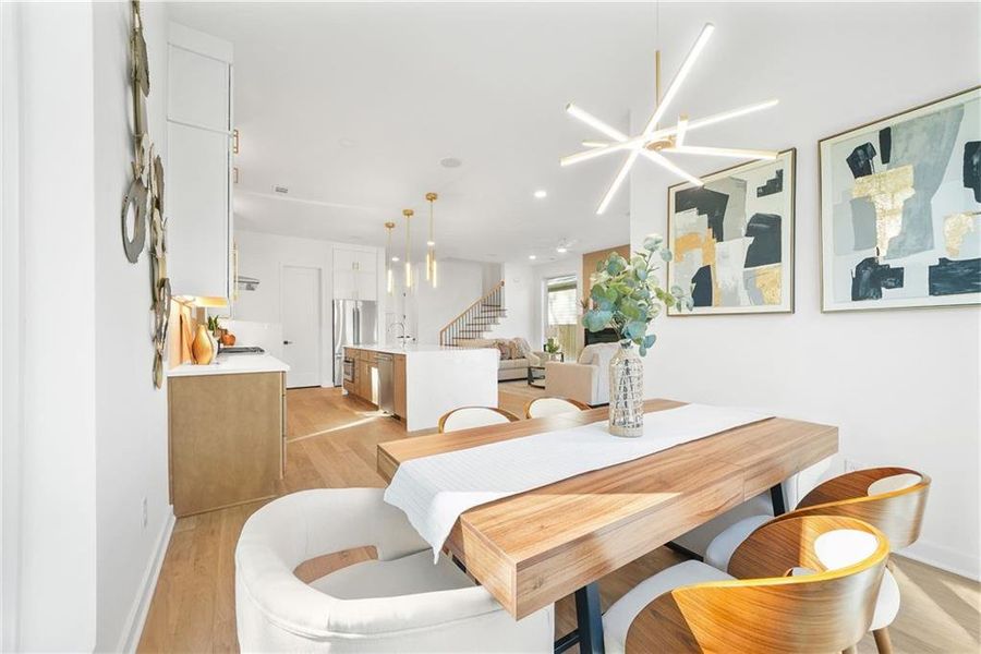 Furnished interior view inside a new home in , Atlanta (Image 12).