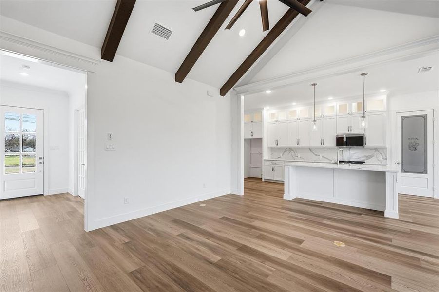 Entry, Living Room, Kitchen