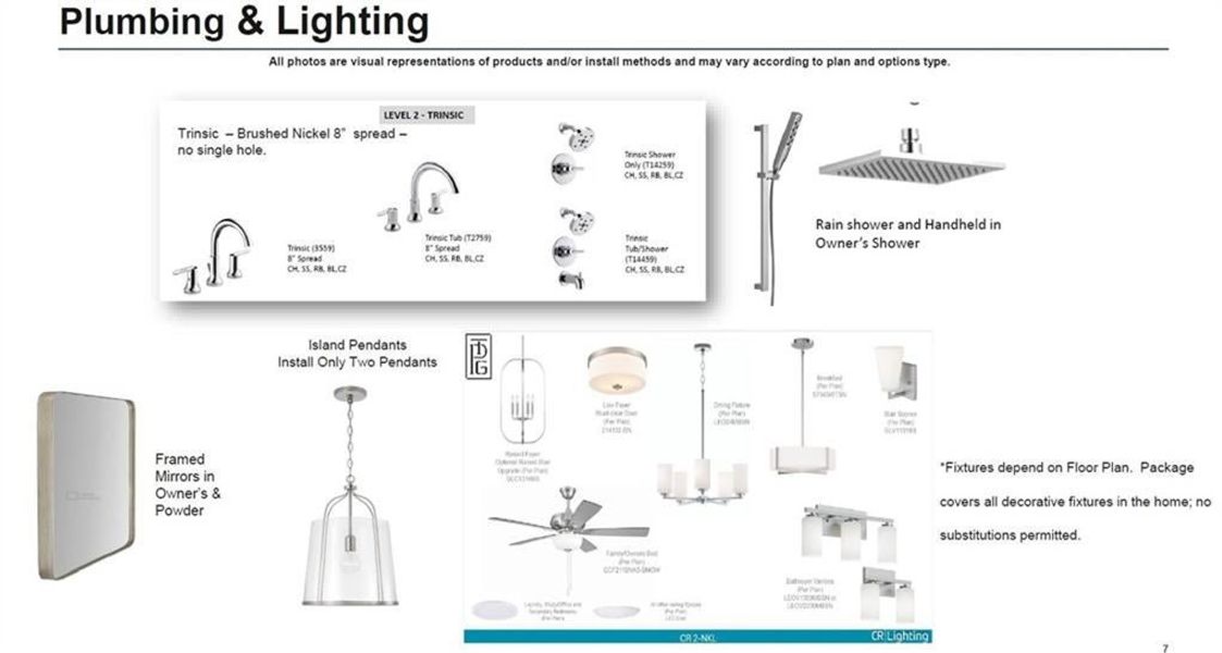 Beautiful fixtures that accent the home.