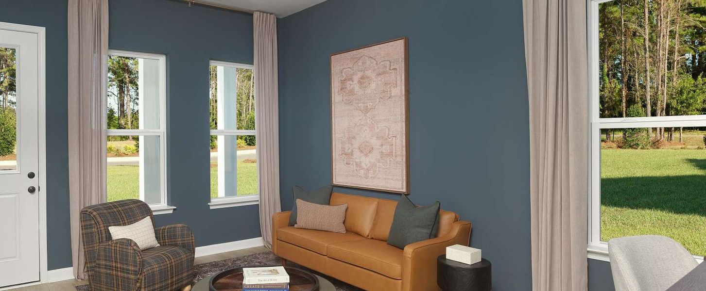 Representative furnished interior of a home built from the Palermo - Waterway by Ashton Woods in Blue Heron Retreat, Little River (Image 8).