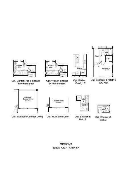2D floor plan layout of this home in La Mira, Mesa, AZ (Image 3).