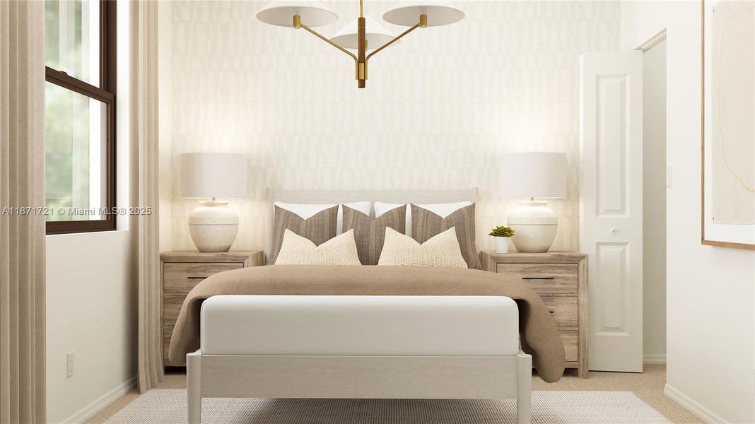 Furnished interior view inside a new home in Arbor Estates, Miami (Image 13).