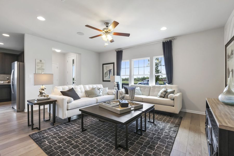 Furnished interior view inside a new home in Trace, San Marcos (Image 26).