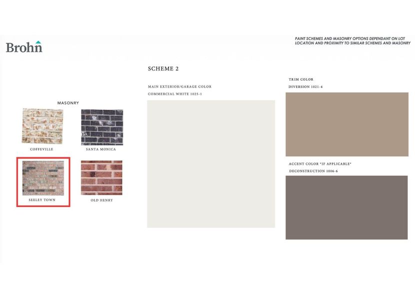 Exterior Scheme Representative Exterior Scheme Representative