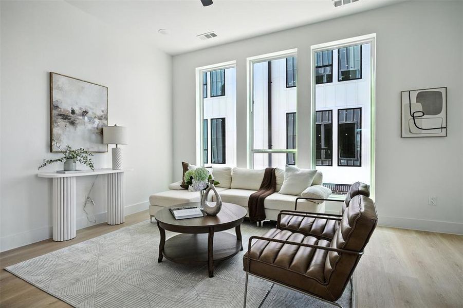 Furnished interior view inside a new home in , Dallas (Image 16).