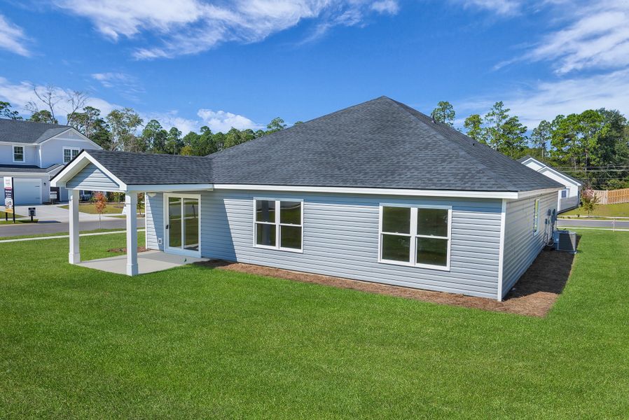 Front exterior of a new home in Belair East, Statesboro, GA, highlighting curb appeal (Image 20).
