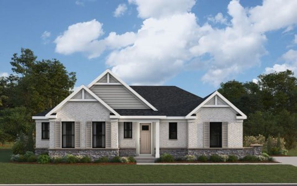 Representative exterior photo of a completed home built from the Teagan by Fischer Homes in Hidden Fields, Hoschton, GA (Image 13). Representative exterior photo of a completed home built from the Teagan by Fischer Homes in Hidden Fields, Hoschton, GA (Image 13).