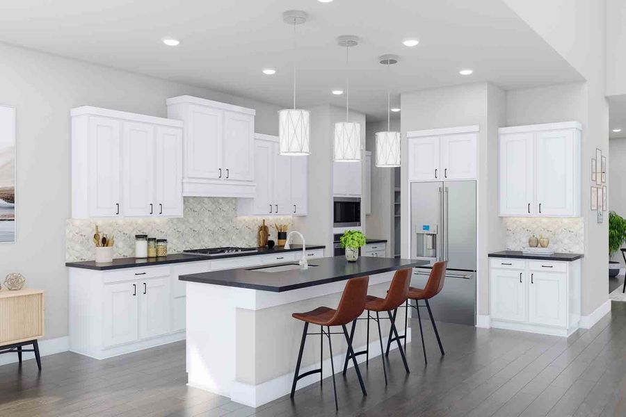 Furnished interior view inside a new home in Trillium 60′, Richmond (Image 4).