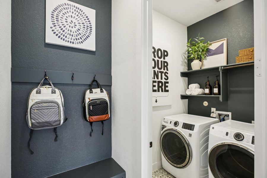 Furnished interior view inside a new home in Bridgeland, Cypress (Image 37).